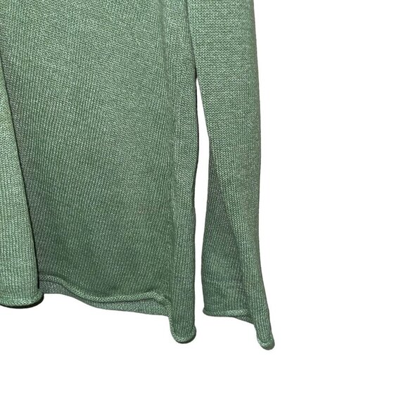 LL Bean Green Hoodie Sweater Linen Blend Women's Size Medium - Picture 2 of 5